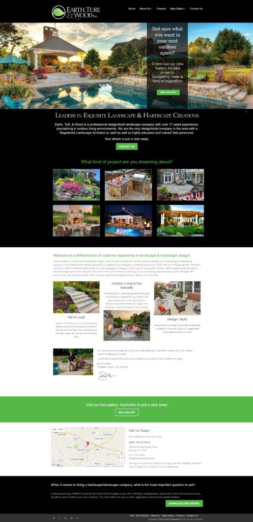 Earth Turf & Wood Website