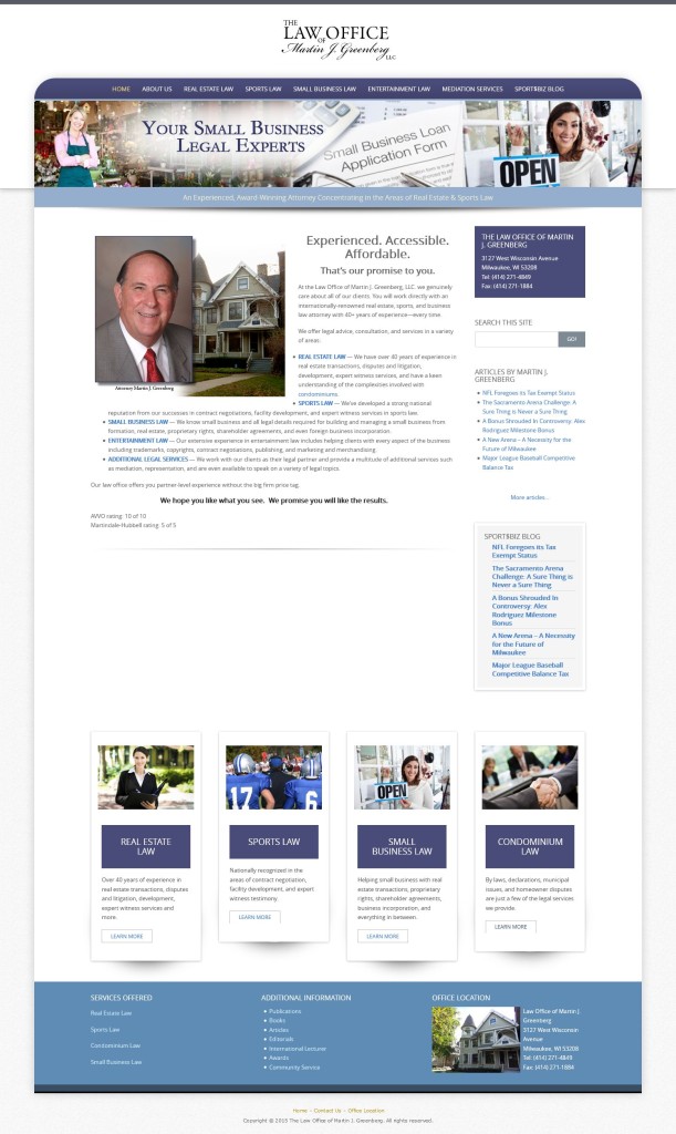 Greenberg Law Office - website